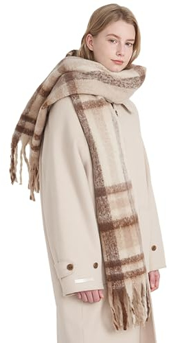 Halemet Vintage Scarfs for Women Warm Shawls and Wraps for Evening Dresses Soft Poncho Coat Thick Cashmere Wrap Cozy 2025