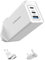 65W USB C Plug, Elexlinco GaN II Fast Charger, 3-Port USB C Charger Plug with UK, US, EU Travel Adapter, Compatible with MacBook Pro/Air, HP Laptops, iPad, iPhone 15/Pro/Max, Galaxy S24/S23 and More
