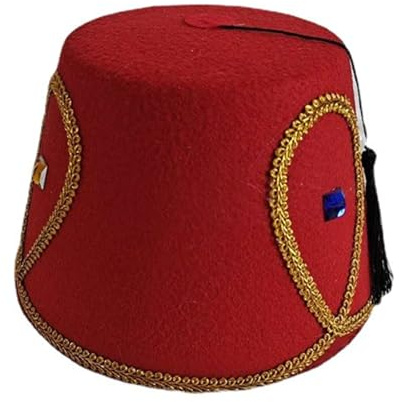 Limtula Fez Hut Marokkanischer Hut Moderne türkische Kopfbedeckung für kulturelle Anlässe Fancy Fez Hut Türkischer Hut Blickfang Halloween Kostüm