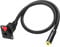 XMSJSIY D-Type 6.35mm 1/4 Female Panel Mount to 3.5mm 1/8 Female Stereo Aduio Adapter Connector Cable Cord for Headphones Guitar Amp Keyboard Piano Speaker-0.5M/1.6FT