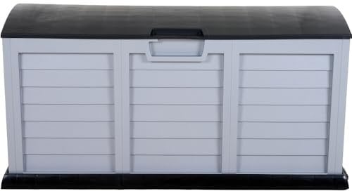 möbelando Kissenbox >Jumbo XXL< in Silber, schwarz, Kunststoff - 61x69x140cm (BxHxT)