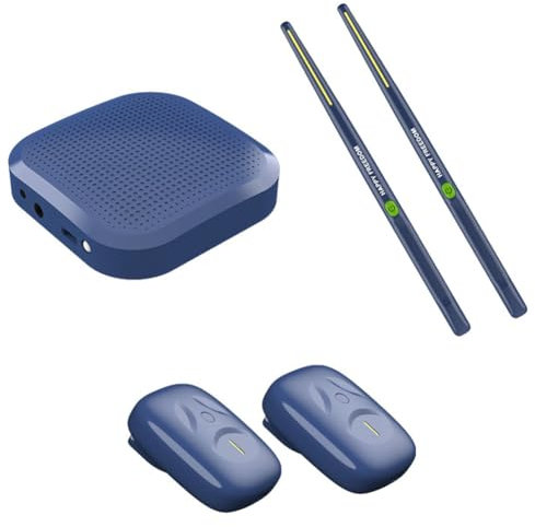 Juego de batería electrónica virtual, juego de varillas de batería de aire, baquetas eléctricas, tambor de aire con baquetas de batería, pedales, Bluetooth y 8 sonidos, juego de batería de mesa
