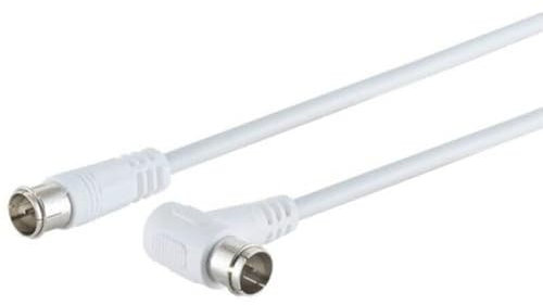 AC-Sat-Corner Vodafone Station Router Netzwerk Anschlusskabel Deluxe Premium Kabel 4K Winkel/Gerade Schnellstecker 100dB Weiß 3,75 Meter