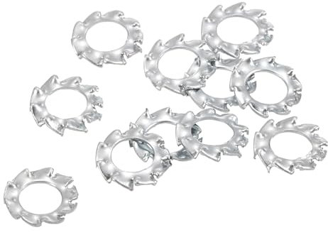 QUARKZMAN 30pz Rondelle Bloccanti a Stella con Denti Esterni, M3 Rondella Bloccanti Serrate Esternamente Acciaio Inossidabile 304 per Fissaggi di Attrezzature Meccaniche, Argento