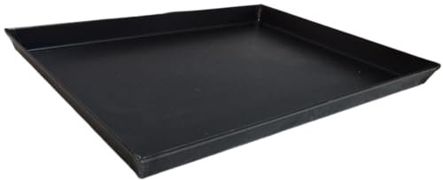 Teglia da Forno Professionale in Lamiera Blu 40x30x3 cm - Made in Italy - Resistente fino a 250°C - Pareti Svasate e Bordo Arrotondato