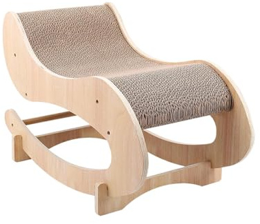Katzenkratz-Lounge – Einzigartige Welpen-Wippe, tiersichere Kratzunterlage | Moderne -Kratzcouch aus Karton für den Innenbereich, Schaukel-Kratzsitz für kleine Haustiere,
