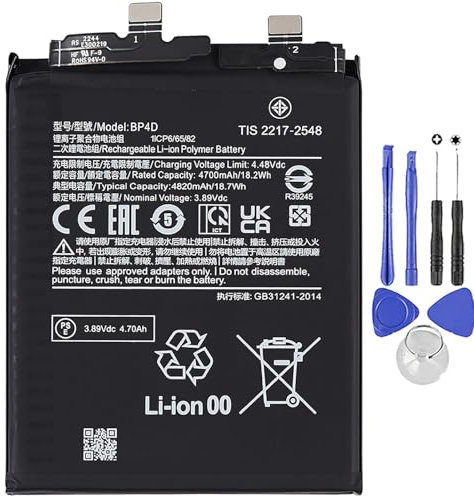 Battery Compatible for Xiaomi 13 Pro Mi - BP4D - 4820MAH New with Screwdriver Kit