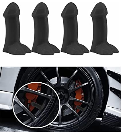 4 Pcs Prank Tire Valve Stem Cap Airtight Dust Proof Cover Universal for Car SUV Bike Trucks and Motorcycles Car Wheel Tire Exterior Accessoriy Set H2