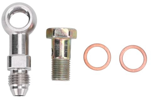 4AN 1/8 Zoll NPT Hohlschraube Edelstahl-Adapter-Set, Starke Tragfähigkeit, Sichere Verbindung