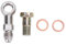 4AN 1/8 Zoll NPT Hohlschraube Edelstahl-Adapter-Set, Starke Tragfähigkeit, Sichere Verbindung