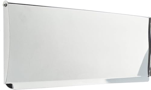 Stylish Polished Chrome Inner Door Tidies 304x88mm for a Sleek Finish - Internal Letter Box Plate