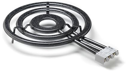 FLAMESVLC Paellero de gas Butano 28 mbar/Propano 37 mbar Modelo T-700 Gama Alta Tubo plano.