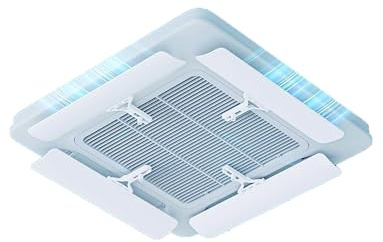 Generisch Decken-Deflektoren for zentrale Klimaanlagen, Luftabweiser for Deckenlüftungsöffnungen, Windrichtungsblende for Zuhause, Zimmer oder Büro(4pack)