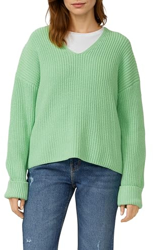 s.Oliver Grobstrickpullover mit V-Ausschnitt im Relaxed Fit