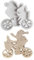 Rebellious Molde de silicona para escritorio de Navidad con rodillo de Papá Noel, decoración de escayola