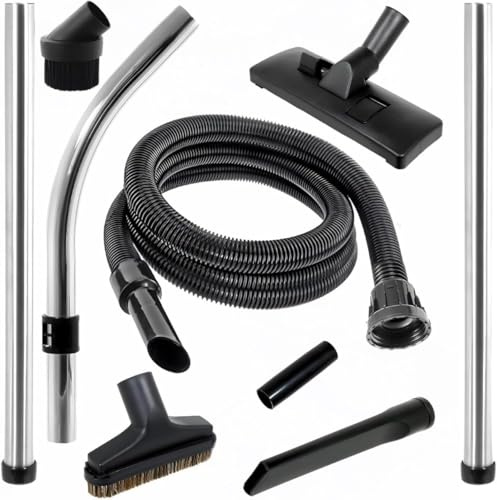 2.5m Heavy Duty Spare Parts Tool Kit for Numatic Hetty Vacuum Cleaner | Compatible Henry Hoover Hose with Brush Tool, Rods & Other Compatible Henry Hoover Attachments and Parts for Cleaning