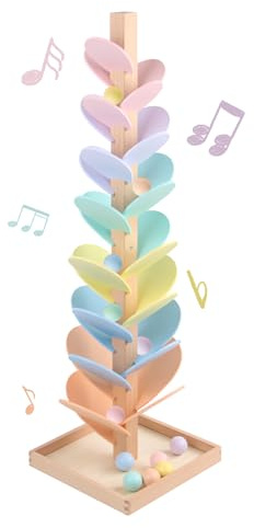 Montessori Jouet en bois pour enfants de 3 à 5 ans et 4 à 8 ans Arbre à musique pour tout-petits Jeu musical d'apprentissage Tri des couleurs Jouets sensoriels pour garçons et filles 8-12 ans (hauteur
