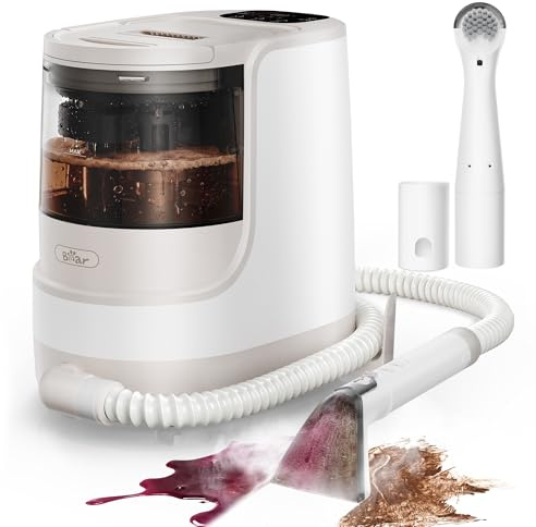 Bear Polsterreiniger Gerät, Nasssauger Polsterreiniger mit Dampffunktion, 1700W Waschsauger Polsterreiniger, Teppichreiniger Waschsauger mit Heißwasser, Dampf und Kaltwasser für Sofa, Teppich