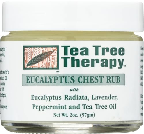 Tea Tree Therapy Eucalyptus Australian Chest Oil, Lavender Peppermint and Tea Tree, 2 Ounce