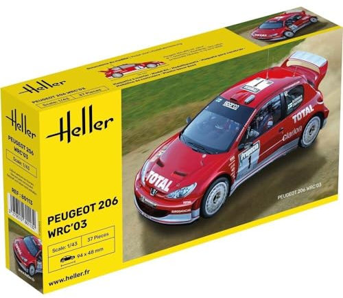Heller 80113 Modellbausatz Peugeot 206 WRC '03