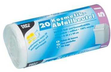 Papstar Müllbeutel/12057 5l weiß LDPE-Folie 16my Inh.20 Beutel
