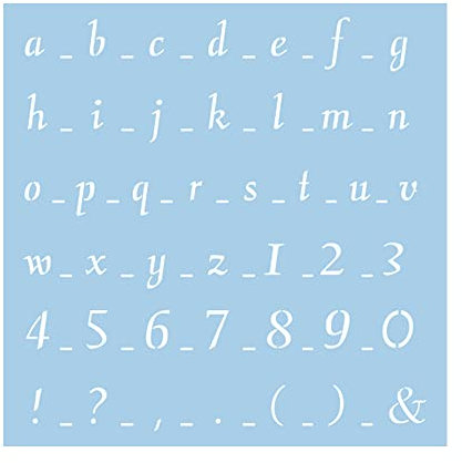 RAYHER 3836400, Schablone, 30 x 30 cm, SB-Btl. 1 Stück, Klassische Schrift 1
