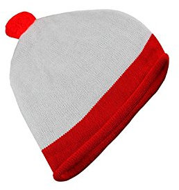 White And Red Bobble Fancy Dress Hat (gorro/sombrero)