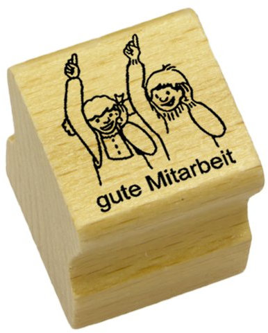 Elbi Lehrerstempel: gute Mitarbeit aus Holz - K15/3