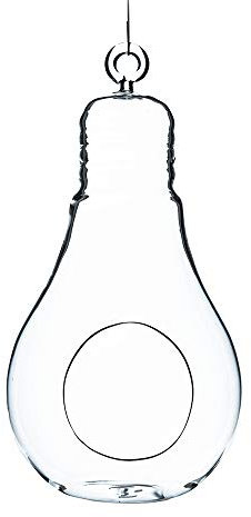 WGV Clear Bulb Glass Terrarium/Hanging Votive Candle Holder, 3.5 by 7-Inch