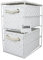 Arpan White 2 Drawer Storage Cabinet Unit Ideal For Home/Office/bedrooms (2 Drawer unit -18x25x33cm)