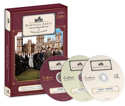 Die'sire Downton Abbey Papercrafting Collection-Triple CD ROM, 0, Burgundy, 19 x 14.3 x 1 cm