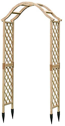 Selections Wooden Garden Arch (Tan) with Ground Spikes