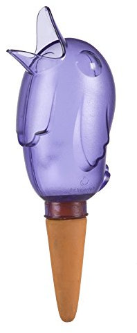 Scheurich Wasserspender Bördy M | 20 x Lila | 220ml Füllmenge | Bewässerungskugel klein mit Ton Fuß | Wasserspender Pflanzen und Blumen Terrakotta Stiel