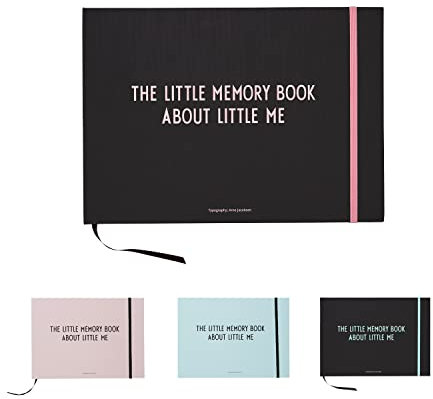 Design Letters Little Memory Book | Libro de Bebé para Los Primeros 7 Años | Álbum de Bebé con Marcapáginas y Sobre | Libro del Bebé Unisexo para La Fiesta de Bienvenida al Bebé | Diario de bebé