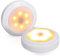 IPOW 2 Pcs Lampe Tactile sans Fil,Dimmable Veilleuse Autocollante,Lampe LED à Piles,Applique Mural à Lumière Chaude pour Éclairage sous Meuble/Placard/Entrée/Penderie/Armoire/Étagère/Cuisine/Passage