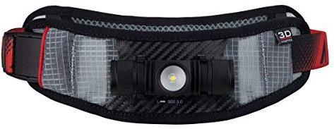 UltrAspire Lumen Collection Taillengürtel für freihändige Passform, leicht und wasserabweisend, schwarz/rot, Lumen 600 3.0