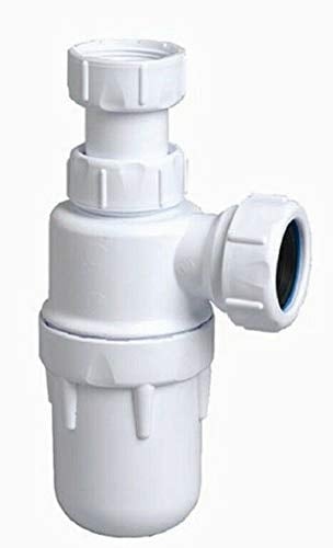 MULTIKWIK White B040RA 40MM Bottle Trap Adjustable RESEALING