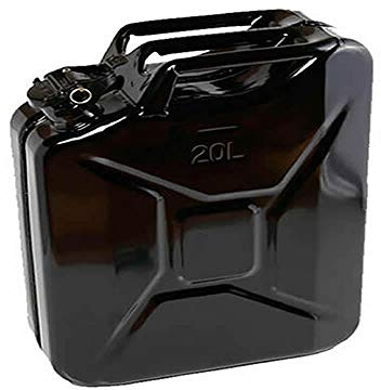 Opticare 20 Litre Black Metal Jerry Can (UN Approved, GS/TUV Certification)