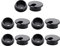 MroMax 35mm Dia Plastic Computer Desk Round Grommet Wire Cable Hole Covers Black 10pcs