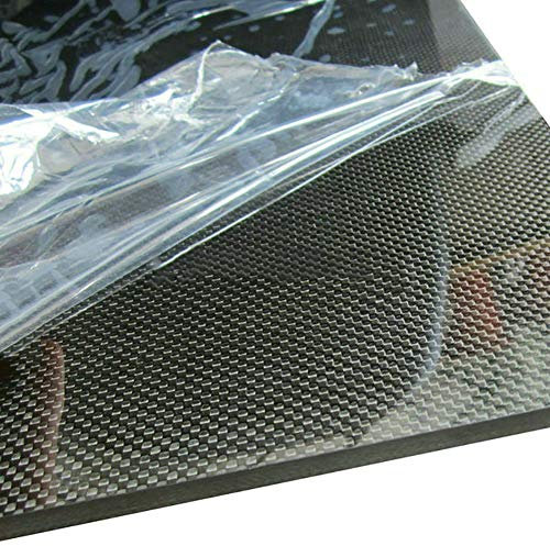 XMRISE 3K Fibra de Carbono Placa de Placa Placa de Tejido Liso Laminado de Superficie Brillante para RC Drone Quadcopter,200mm x 200mm x 5mm