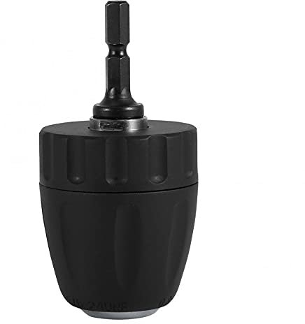 BouBou 0,8-10mm Taladro sin llave Herramienta de conversión de mandril de taladro 3/8-24UNF Adaptador con vástago hexagonal 1/4 pulgada Hex Shank Rápido