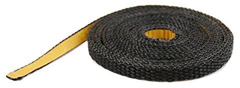 LANZZAS Glasband - Größe: 10 x 2 mm - Länge: 3 m - Flach- / Kaminscheibendichtung schwarz