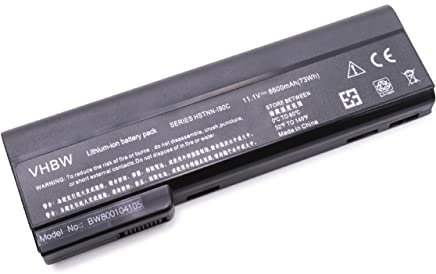 vhbw Akku kompatibel mit HP ProBook 6360b, 6460b, 6465b, 6470b, 6475b, 6560b, 6565b, 6570b Notebook (6600mAh, 11,1V, Li-Ion)