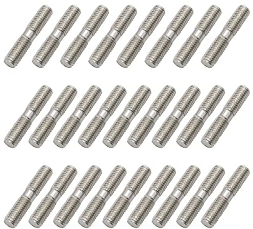26 Pieces Stainless Steel Double End Threaded Stud Screw Bolt (M8 x 40mm)