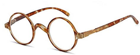 Eyekepper Runden Lesebrille ein wenig groß als Vintage Professor Oval Leser (Transparent Schildkröte,+1.25)