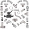 Press Fitting aus Edelstahl M-Kontur Bogen Winkel Muffe T-Stück Wunschgröße einfach auswählen >>> T-Stück i/i/i 28 mm