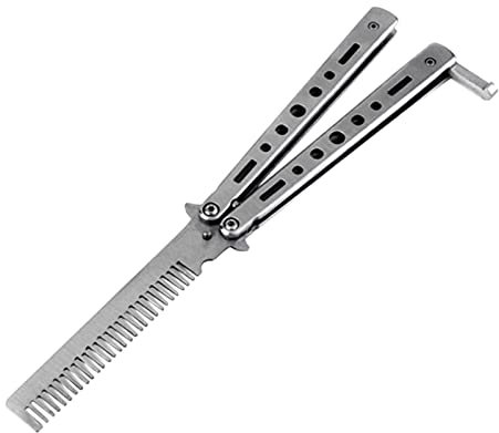 jinyi2016SHOP Peine Peine Plegable PRÁCTICA Transporte Cuchillo DE Mariposa Cuchillo PEB BIGHER Busche Busche Busche Busche SALONE Herramienta DE ESTILLO DE Pelo Peine Dientes Anchos (Color : B)
