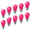 Jiotouhu Ampoule E27 Couleur LED 3W Equivalent 30W 250 Lumen, Ampoules Colorées E27 pour Mariage, Fête, Bar, Décor D'ambiance, Non-dimmable, Rose, Lot de 10