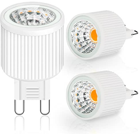 Eco.Luma G9 LED Lampen 3W 300LM Warmweiß 2700K, Ersatz 40W Halogenlampen, Kein Flackern Leuchtmittel 24°Abstrahlwinkel, Nicht Dimmbar G9 LED Birne für Deckenstrahler Spotleuchte Deckenspot,3er Pack