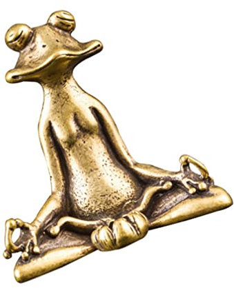 GANAZONO Weihrauchfassung Aus Reinem Kupfer Frosch-gartendekoration Meditierende Froschgartenstatue Hängende Froschdekorationen Meditierende Froschskulpturen Desktop- Yoga Zen Garten